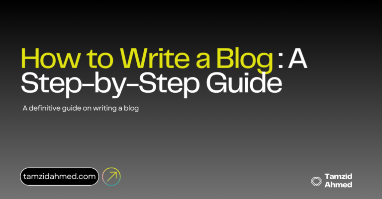 how to write a blog