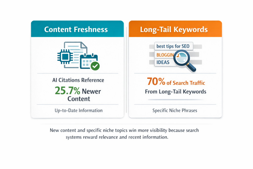 Content Freshness vs Long Tail Keyword Stat
