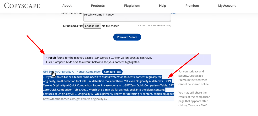 Copyscape Detecting Plagiarism